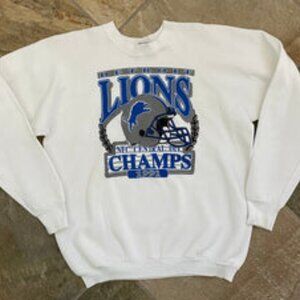 Vintage Detroit Lions 1991 Division Champions Football Sweatshirt, Detroit Shirt